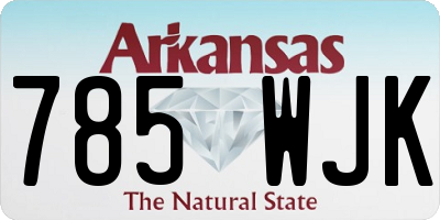 AR license plate 785WJK