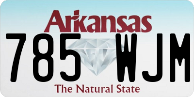 AR license plate 785WJM