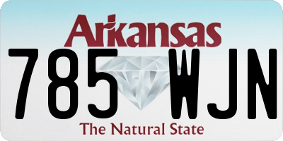 AR license plate 785WJN