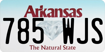 AR license plate 785WJS