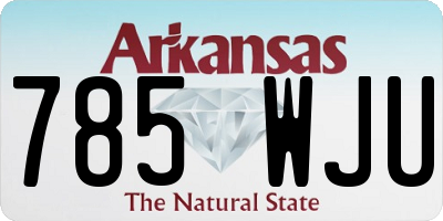 AR license plate 785WJU