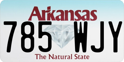 AR license plate 785WJY