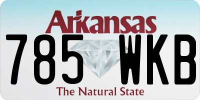 AR license plate 785WKB