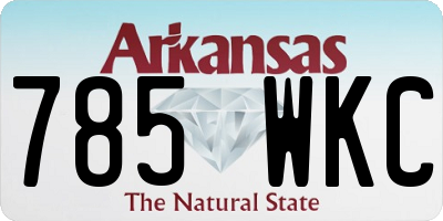 AR license plate 785WKC
