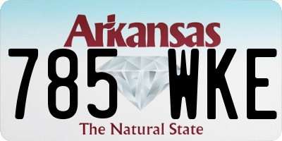 AR license plate 785WKE