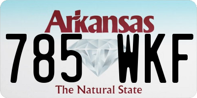 AR license plate 785WKF