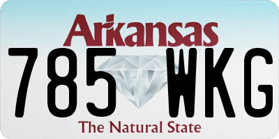 AR license plate 785WKG