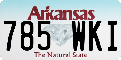 AR license plate 785WKI