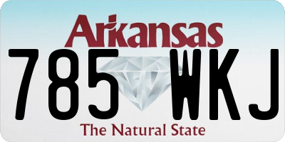 AR license plate 785WKJ