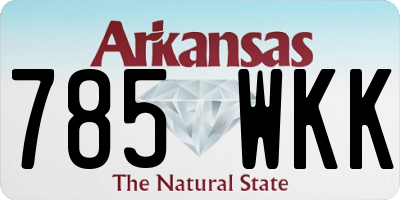 AR license plate 785WKK