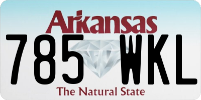 AR license plate 785WKL