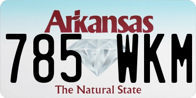 AR license plate 785WKM