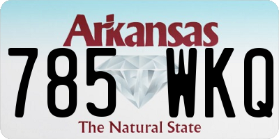 AR license plate 785WKQ