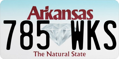 AR license plate 785WKS