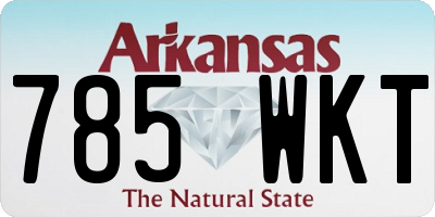 AR license plate 785WKT