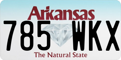 AR license plate 785WKX