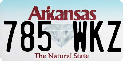 AR license plate 785WKZ