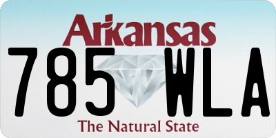 AR license plate 785WLA