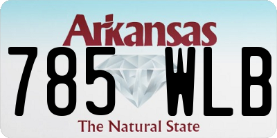 AR license plate 785WLB