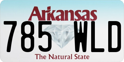 AR license plate 785WLD