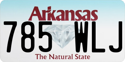 AR license plate 785WLJ