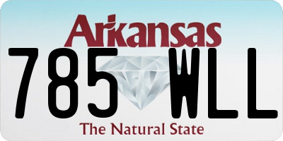 AR license plate 785WLL