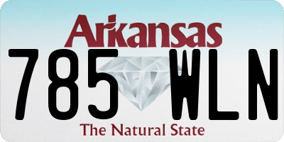 AR license plate 785WLN