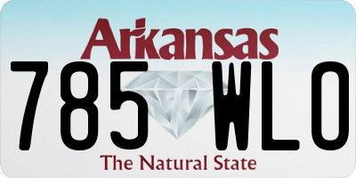 AR license plate 785WLO