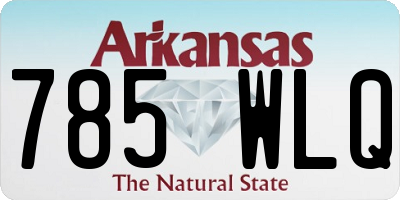 AR license plate 785WLQ