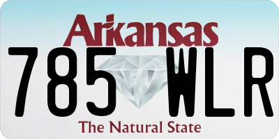 AR license plate 785WLR