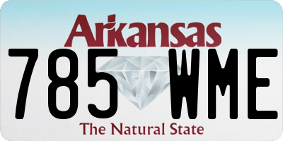 AR license plate 785WME
