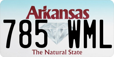 AR license plate 785WML
