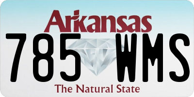 AR license plate 785WMS