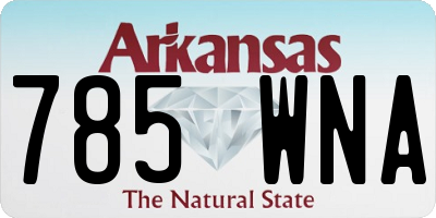 AR license plate 785WNA