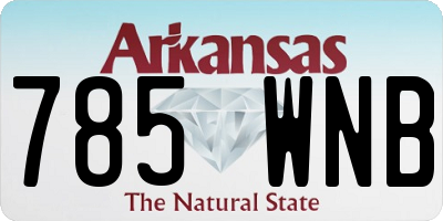 AR license plate 785WNB