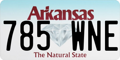 AR license plate 785WNE