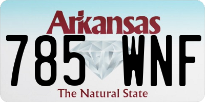 AR license plate 785WNF