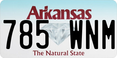 AR license plate 785WNM