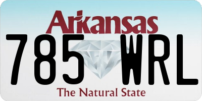 AR license plate 785WRL
