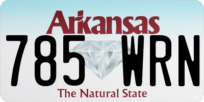 AR license plate 785WRN