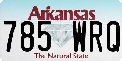 AR license plate 785WRQ