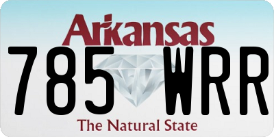 AR license plate 785WRR