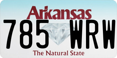 AR license plate 785WRW