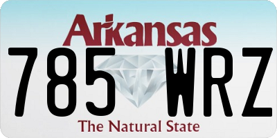 AR license plate 785WRZ