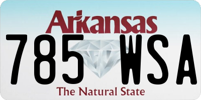 AR license plate 785WSA