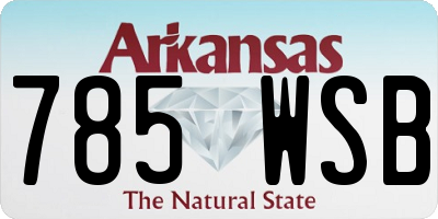 AR license plate 785WSB