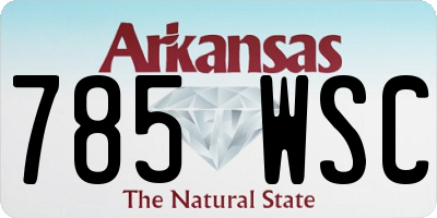 AR license plate 785WSC