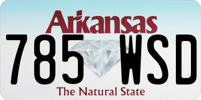 AR license plate 785WSD