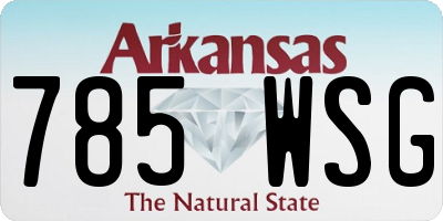 AR license plate 785WSG
