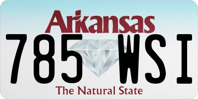 AR license plate 785WSI